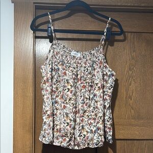 Evereve Floral Spaghetti Strap Top